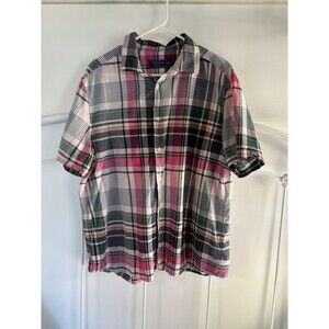 Vineyard Vines Tucker plaid shirt XL Pink green blue spring photos grandpa